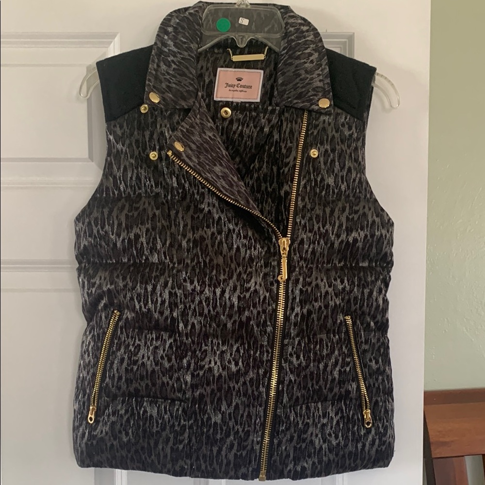 Juicy Couture Women's Leopard Print Puffer Vest